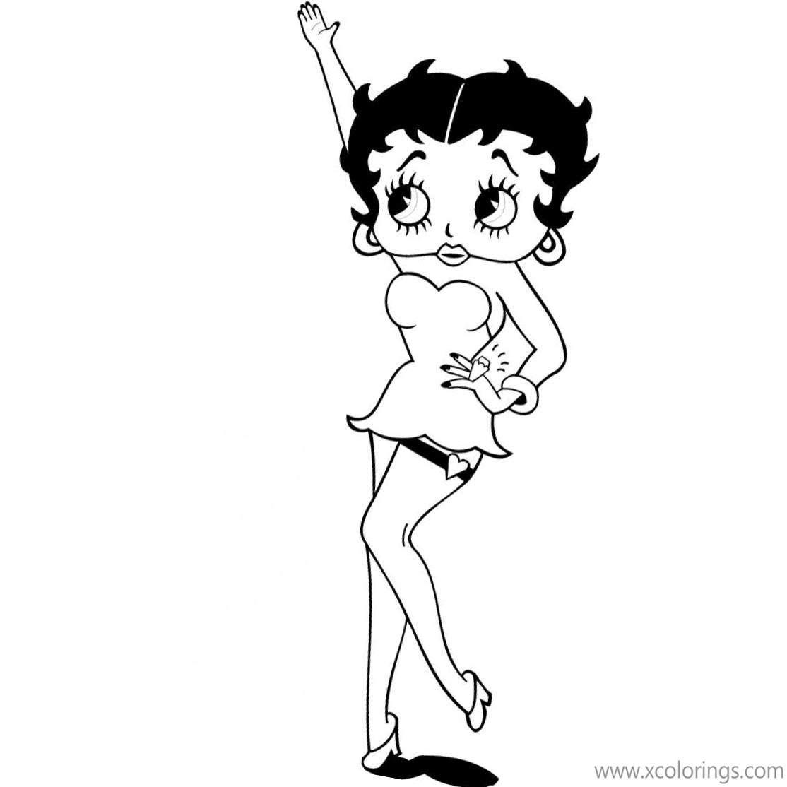 Free Betty Boop Coloring Pages Dancing printable