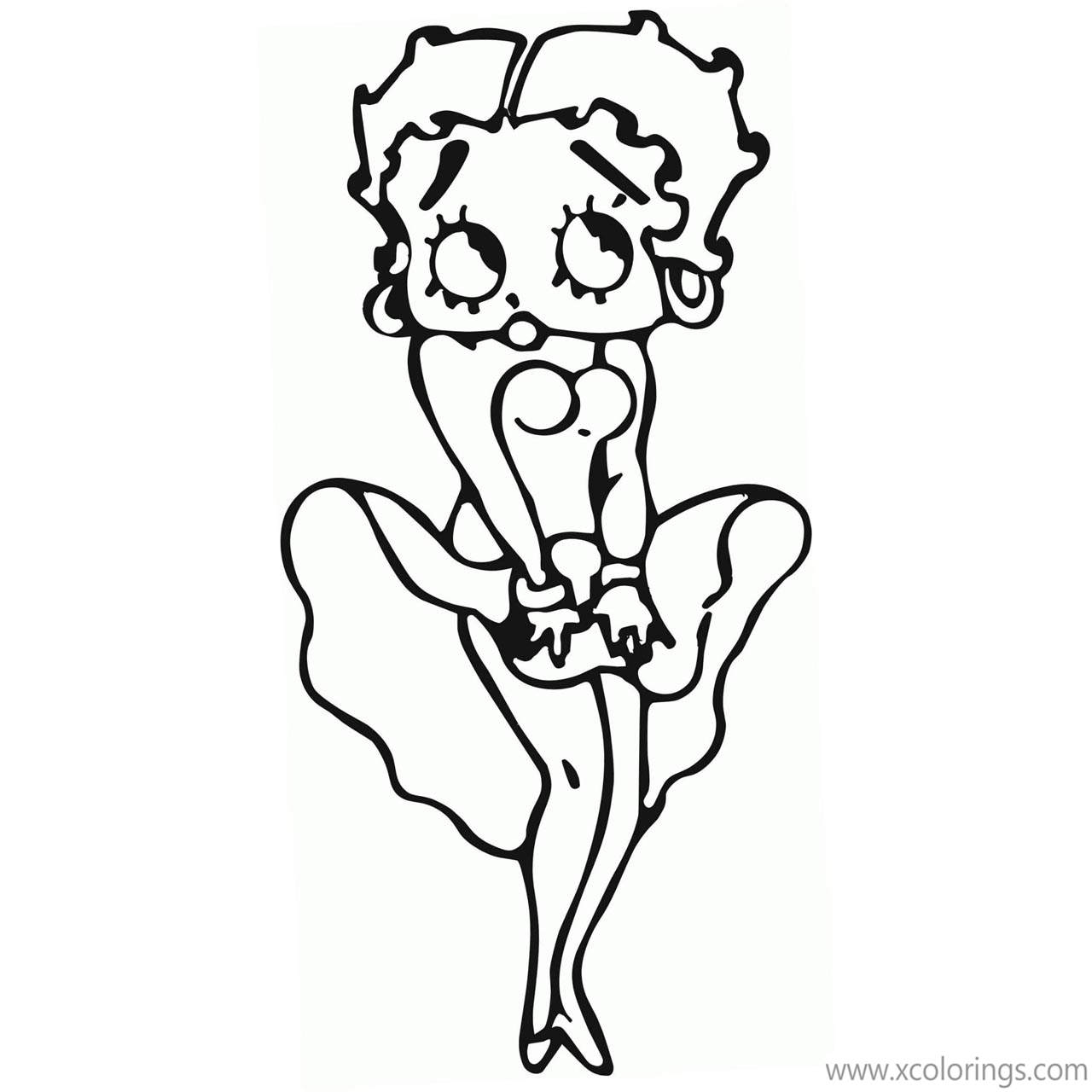 Free Betty Boop Coloring Pages Marilyn Monroe printable