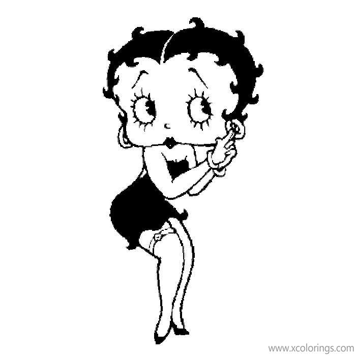 Free Betty Boop Coloring Pages for Girl printable