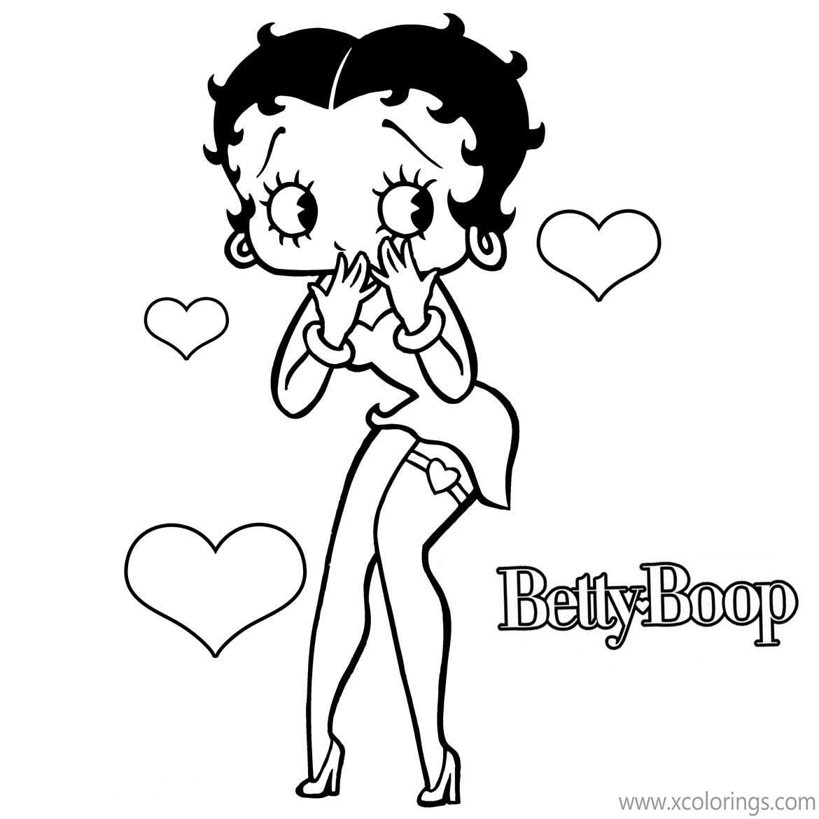 Hawaii Betty Boop Coloring Pages - XColorings.com
