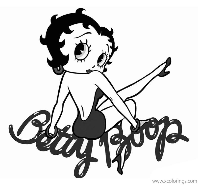 Free Betty Boop Coloring Pages with Her Name printable
