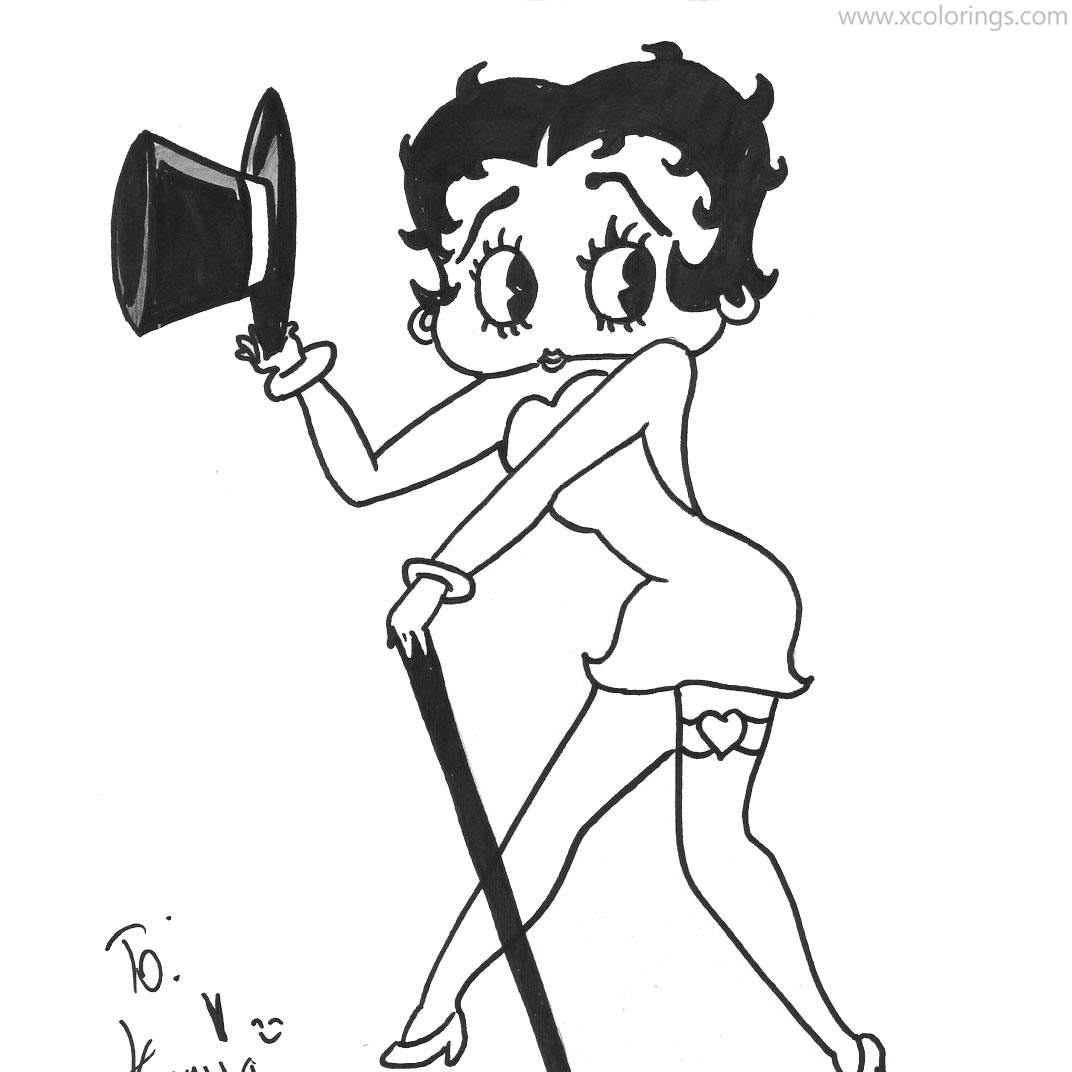 Free Betty Boop Fanart Coloring Pages printable