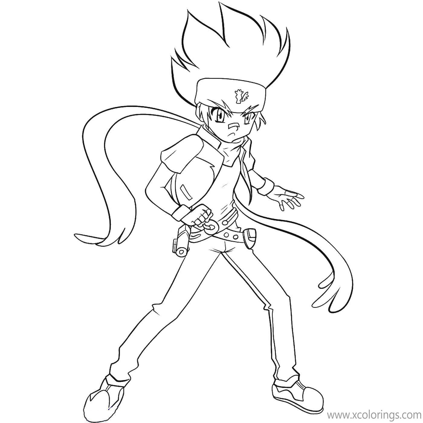 Free Beyblade Burst Character Gingka Coloring Pages printable