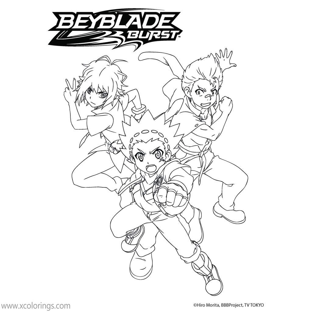 Free Beyblade Burst Coloring Pages Characters printable