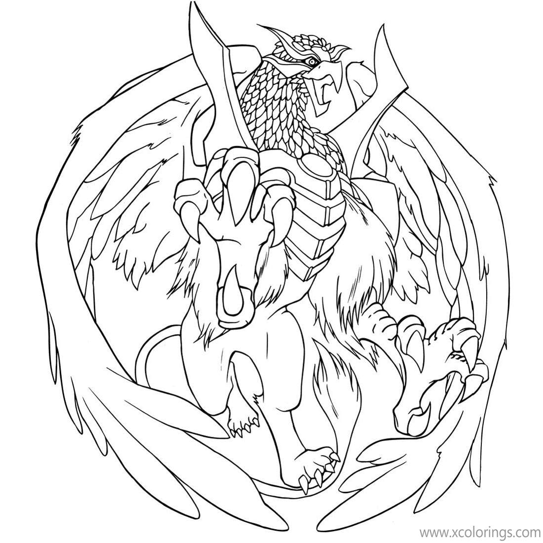 Free Beyblade Burst Coloring Pages Griffolyon printable