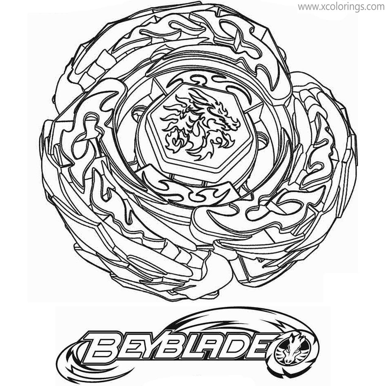 Free Beyblade Burst Coloring Pages Lightning Drago printable