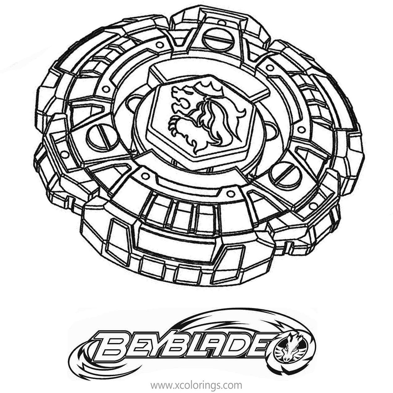 Beyblade Burst Coloring Pages Rock Leone - XColorings.com