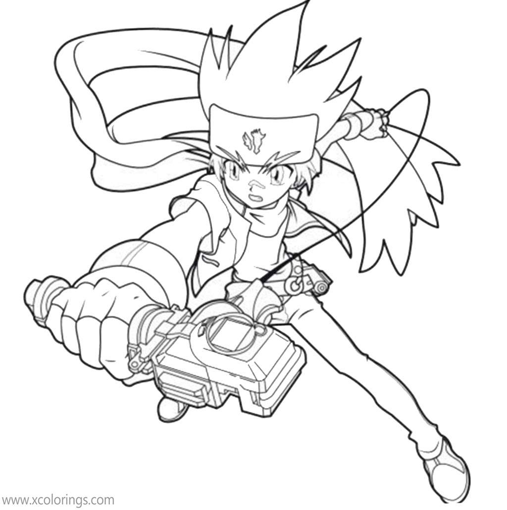 Free Beyblade Character Gingka Coloring Pages printable