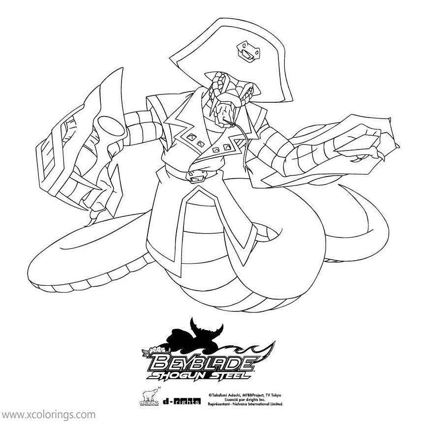 Free Beyblade Coloring Pages Pirate Orochi printable