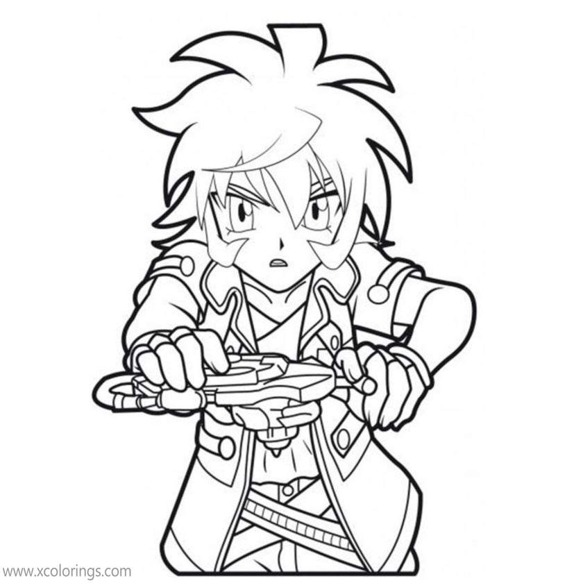 Free Beyblade Coloring Pages Player is Ready to Fight printable