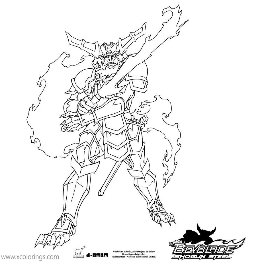 Free Beyblade Coloring Pages Samurai Ifrit printable