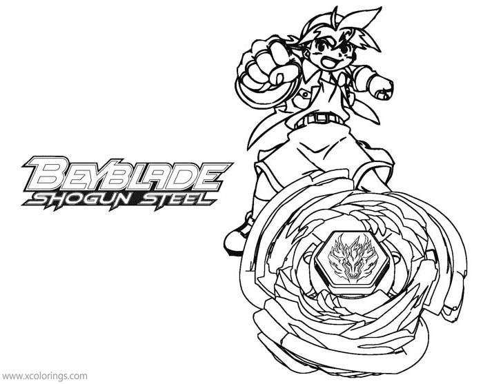 Free Beyblade Coloring Pages Tyson and His Beyblade printable