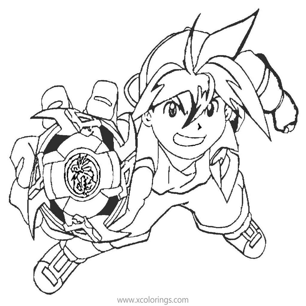 Beyblade Burst Coloring Pages Aiger Akabane - XColorings.com