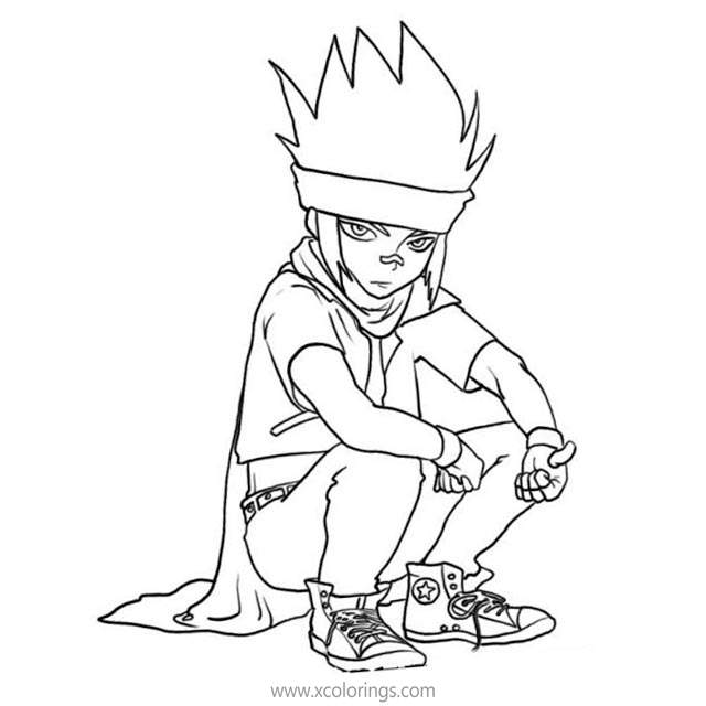 Free Beyblade Coloring Pages Unhappy Boy printable