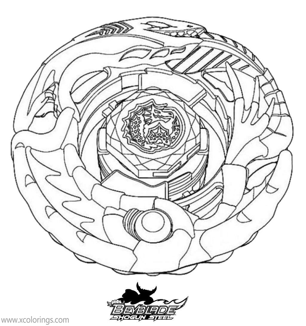 Free Beyblade Coloring Pages with Animal printable