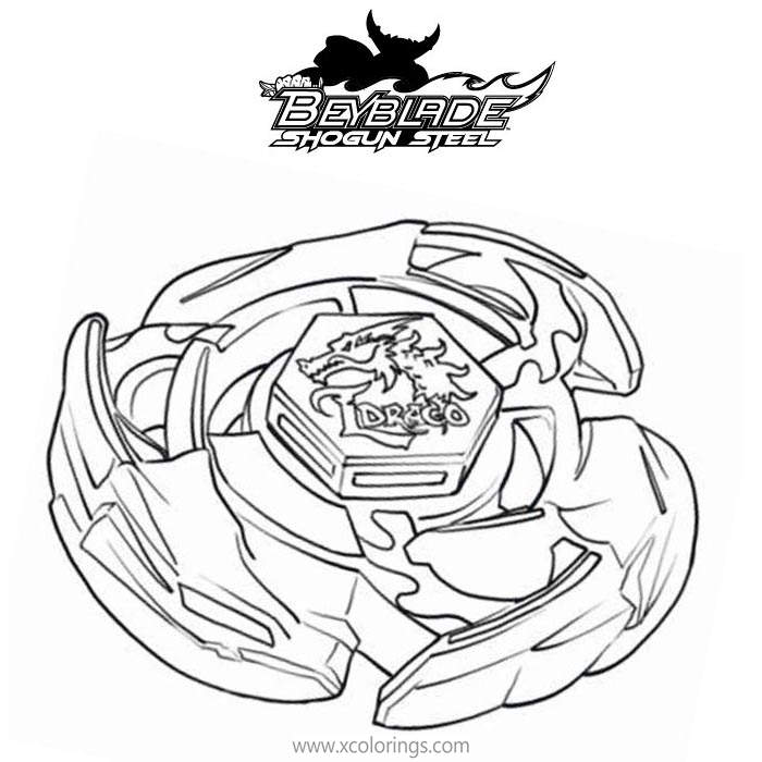 Free Beyblade L Drago Coloring Pages printable
