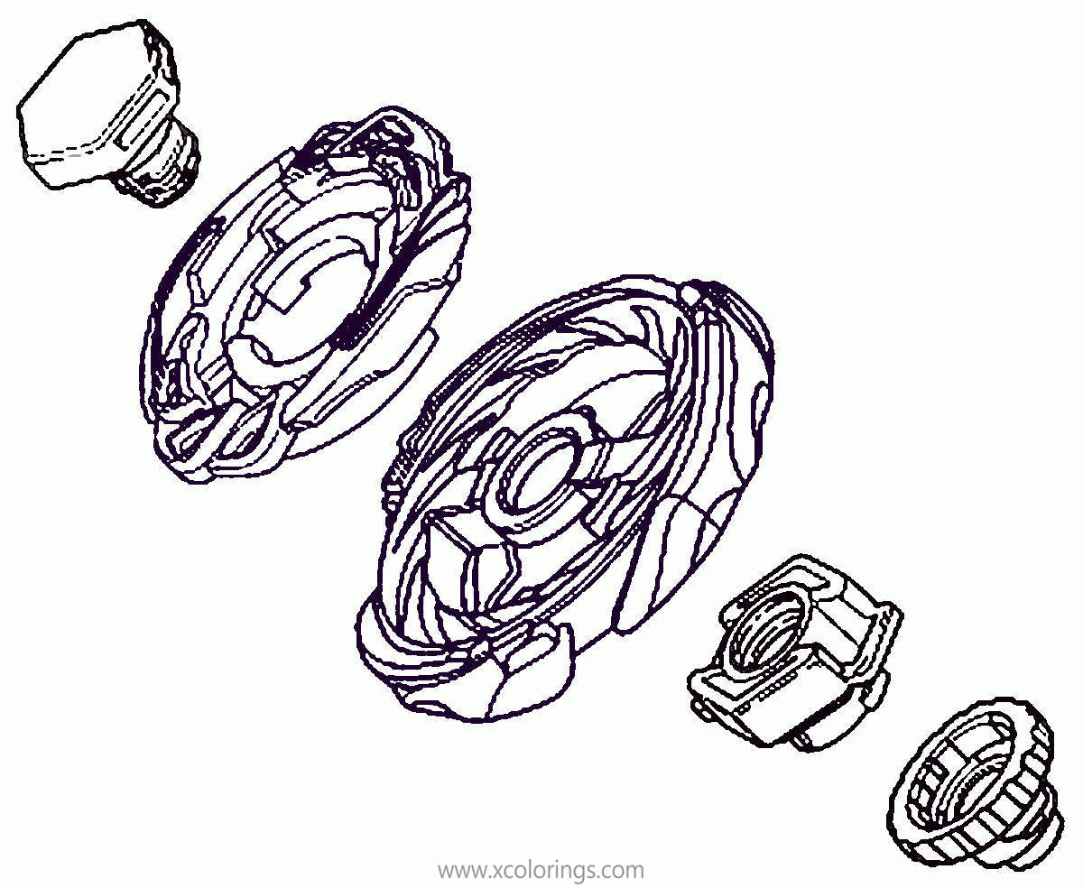 Free Beyblade Parts Coloring Pages printable