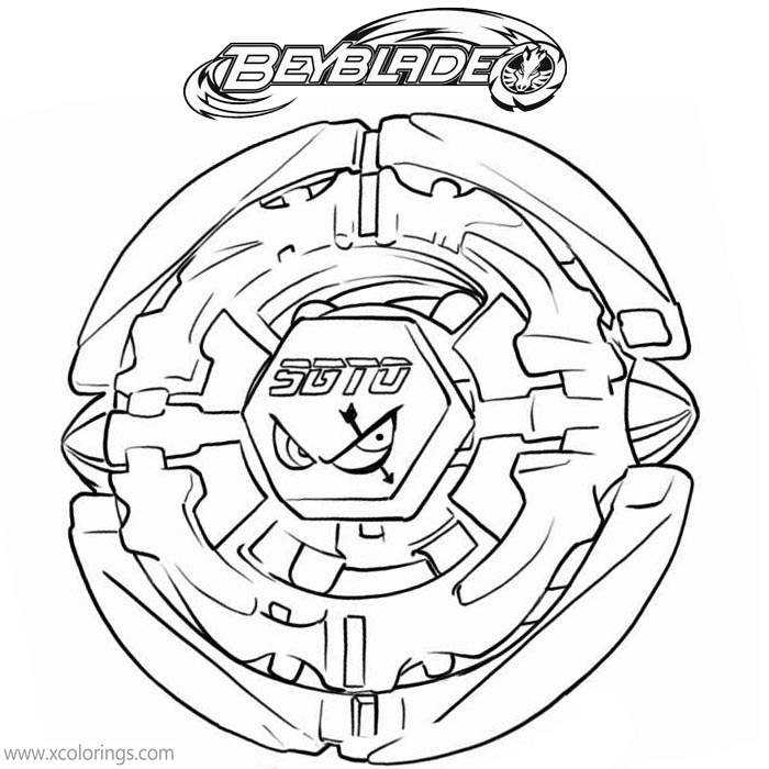 Free Beyblade with Eyes Coloring Pages printable