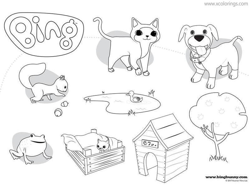 Free Bing Bunny Coloring Pages Animals printable