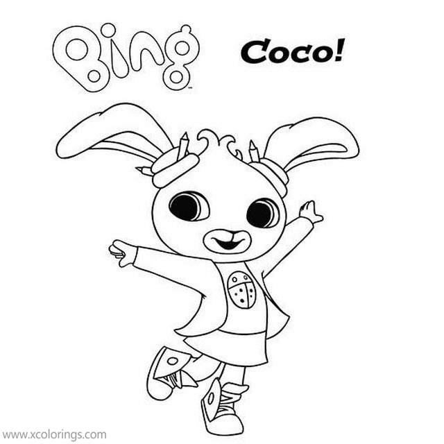 bing bunny coloring pages coco  xcolorings