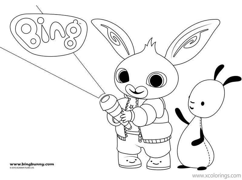 Free Bing Bunny  Flop Bing Coloring Pages printable