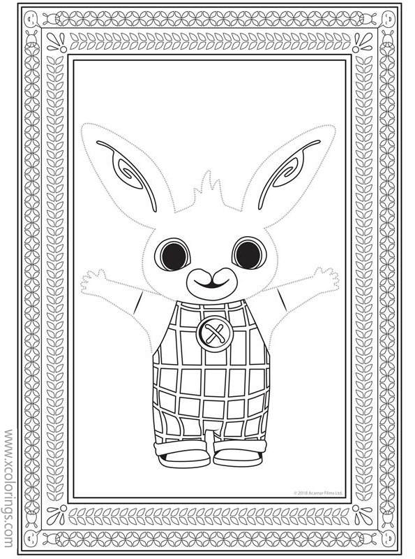 Free Bing Bunny Portrait Coloring Pages printable
