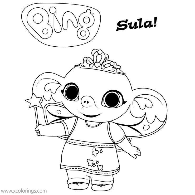 Free Bing Bunny Sula Coloring Pages printable