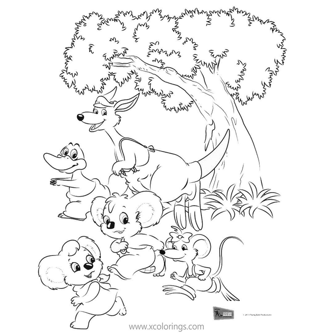 Blinky Bill Characters Coloring Pages Running - XColorings.com