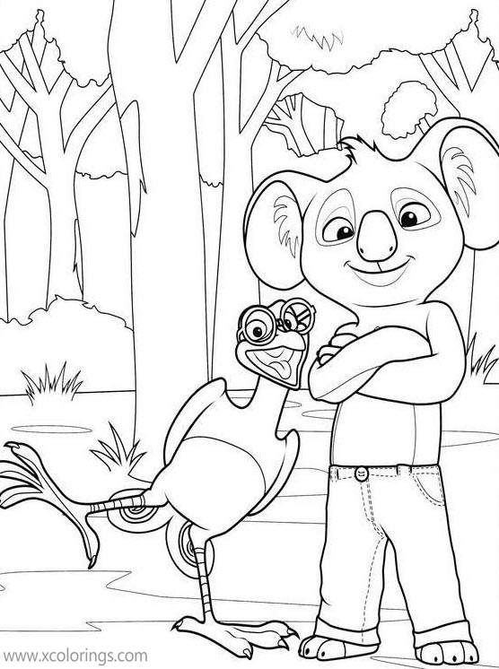 Free Blinky Bill Coloring Pages Blinky and Robert printable