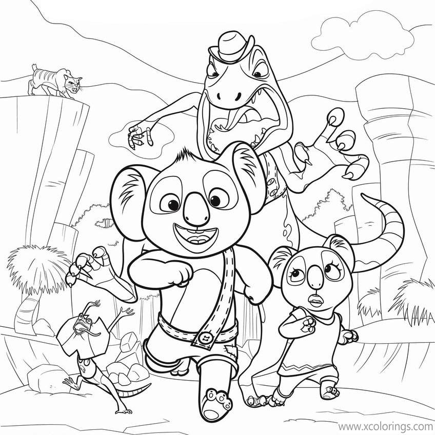 Free Blinky Bill Coloring Pages Characters printable