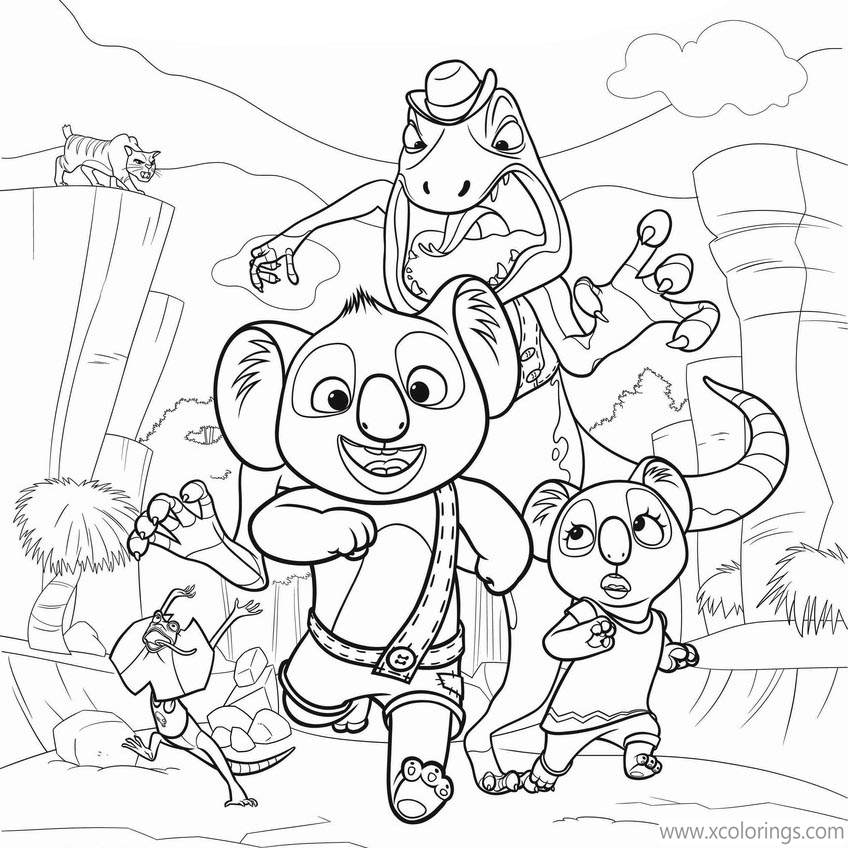 Blinky Bill Coloring Pages Characters - XColorings.com