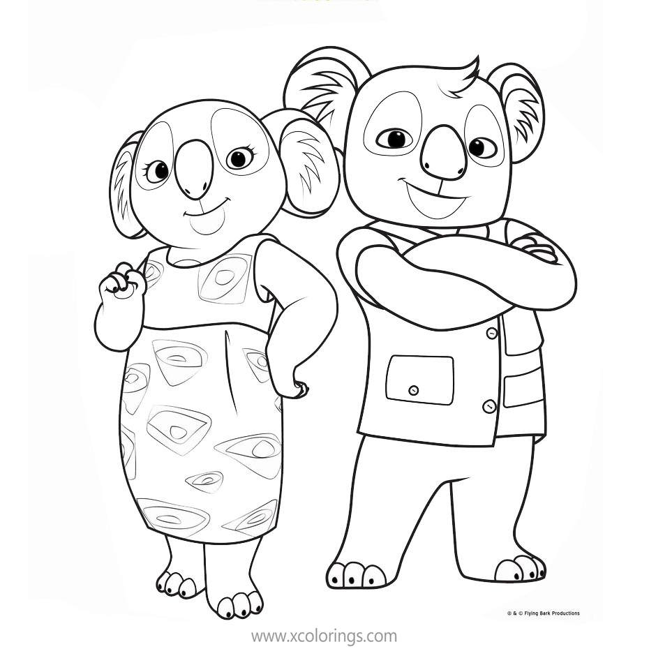 Free Blinky Bill Coloring Pages Dad and Mom printable