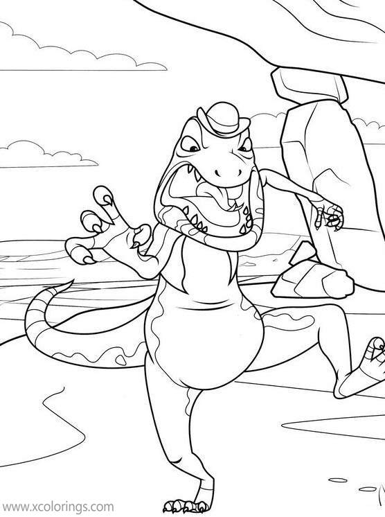 Free Blinky Bill Coloring Pages Lizard the Mayor printable