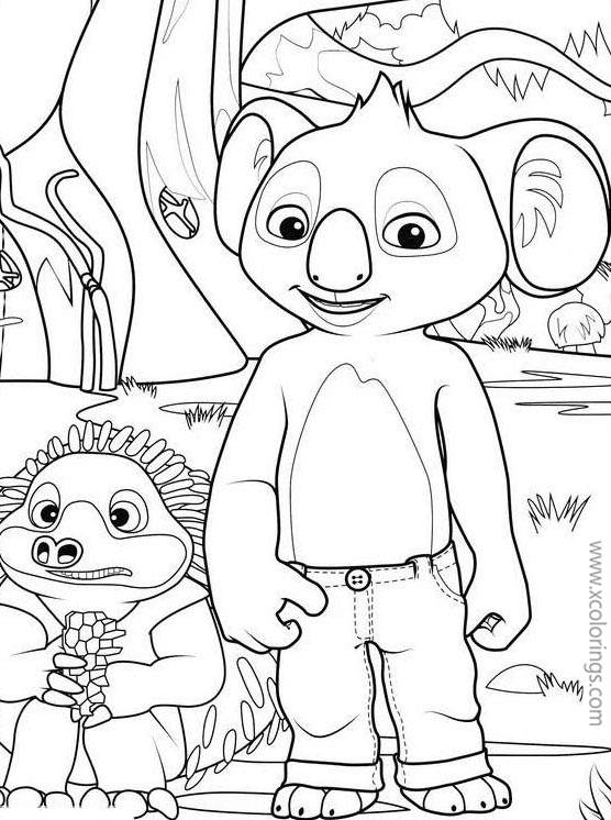 Free Blinky Bill and Hedgehog Coloring Pages printable