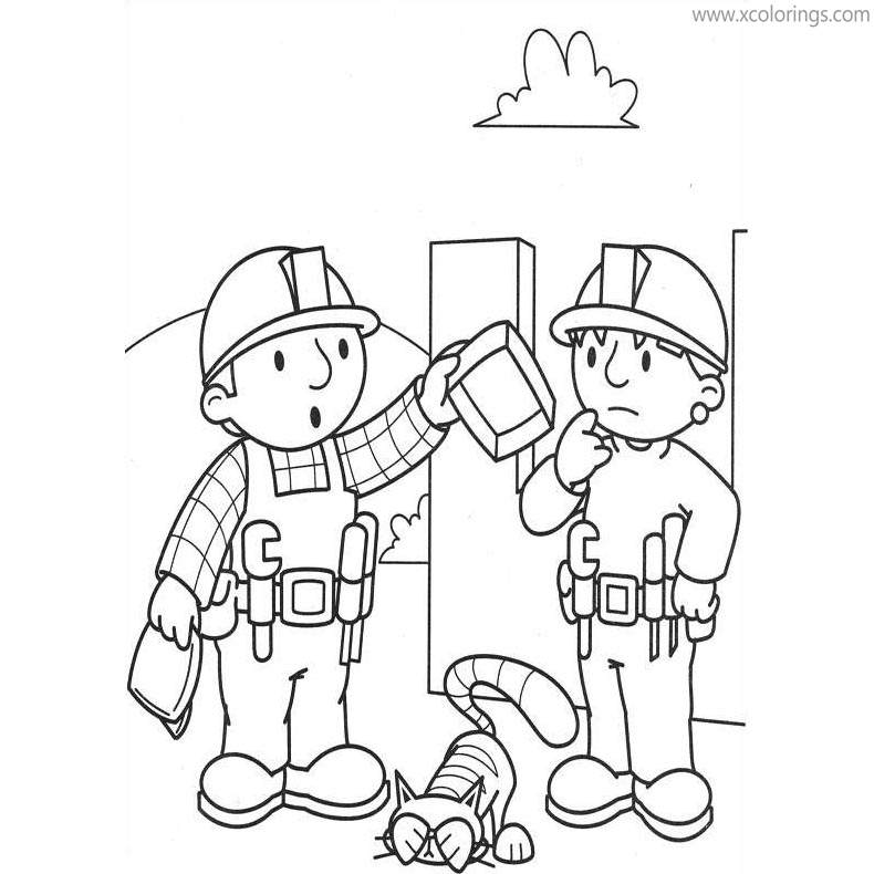 Free Bob The Builder Coloring Pages Bob Found Something Wrong printable