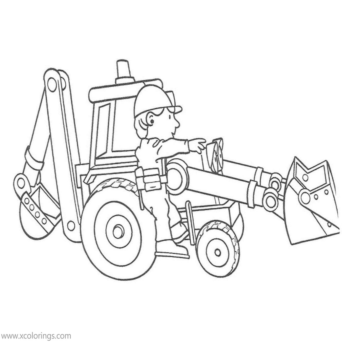 Free Bob The Builder Coloring Pages Characters Bob and Scoop printable