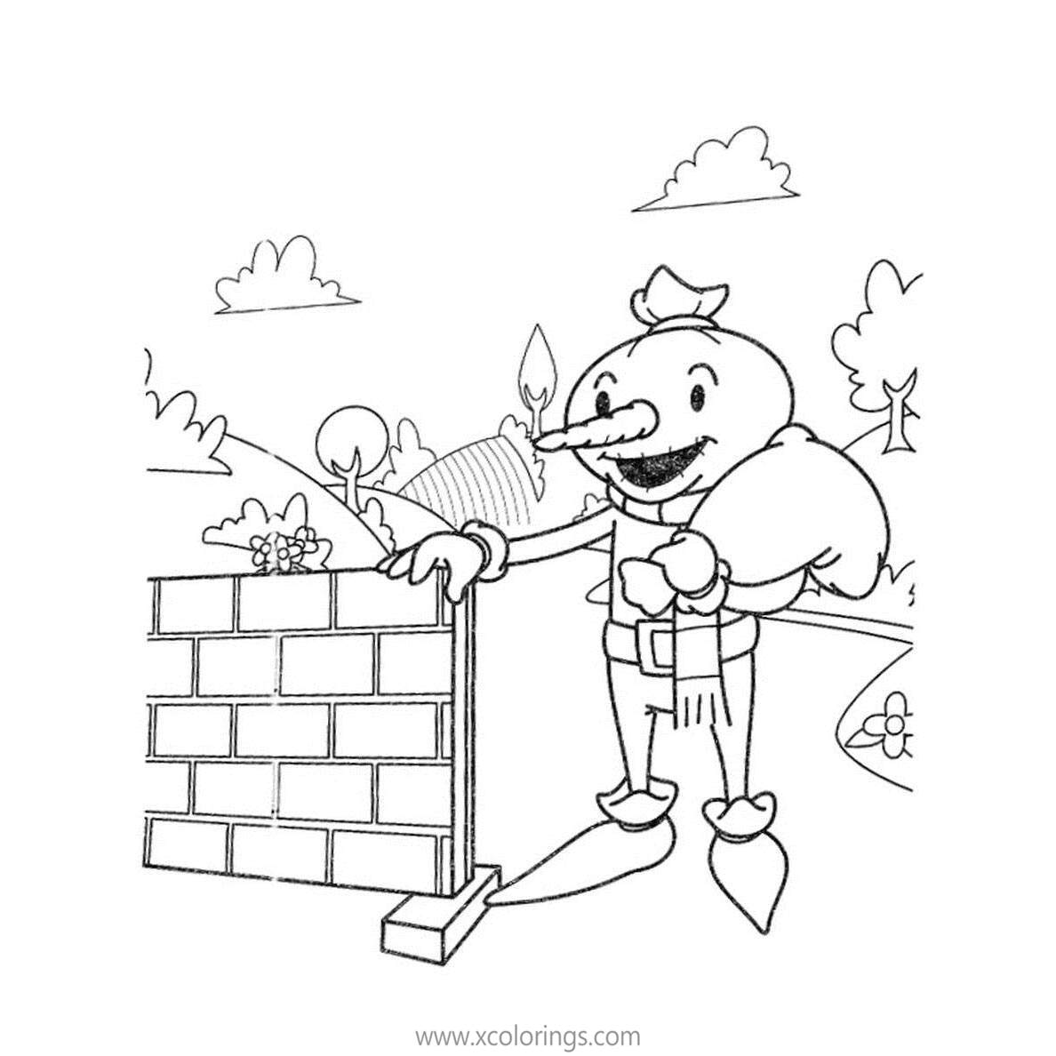 Free Bob The Builder Coloring Pages Scarecrow printable