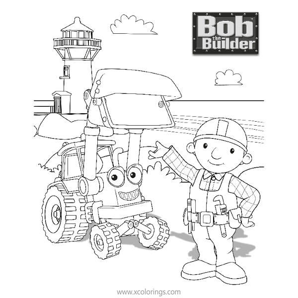 Free Bob The Builder Coloring Pages Scoop printable