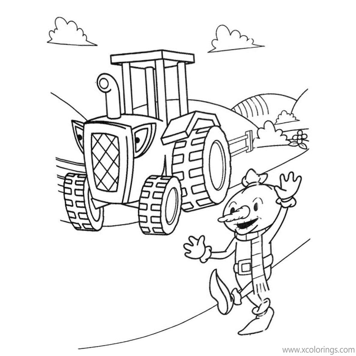 Free Bob The Builder Coloring Pages Spud and Travis printable