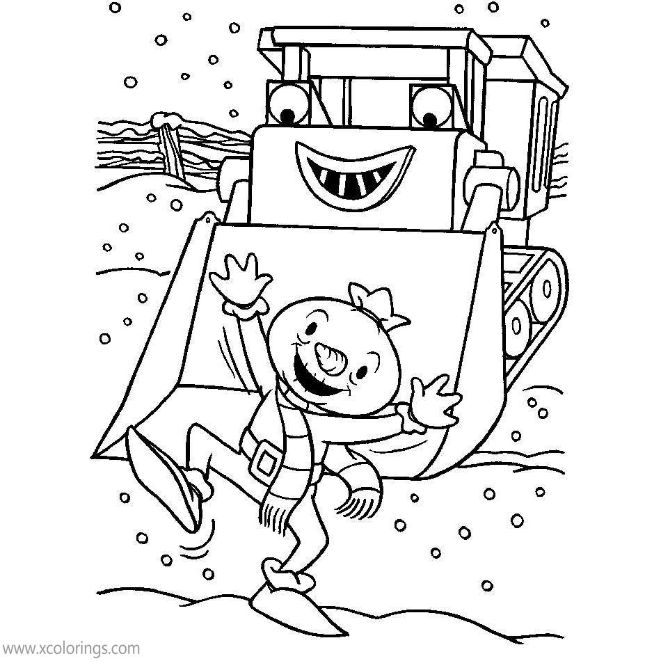 Free Bob The Builder Coloring Pages Spud is Dancing printable