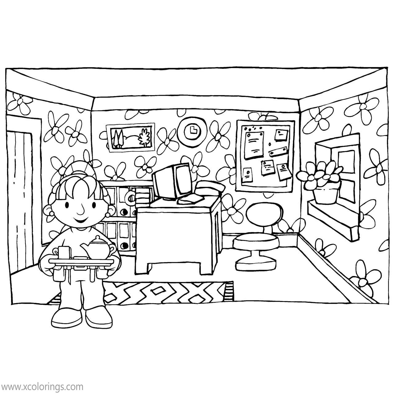 Free Bob The Builder Coloring Pages Wendy's Office printable