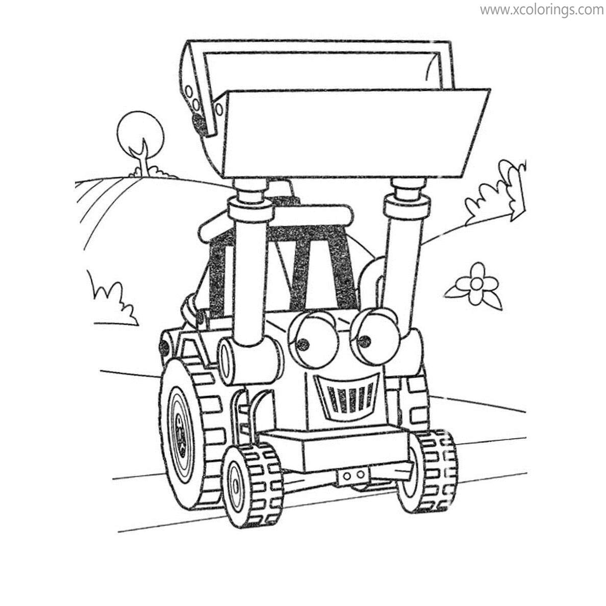 Free Bob The Builder Machines Coloring Pages Scoop printable