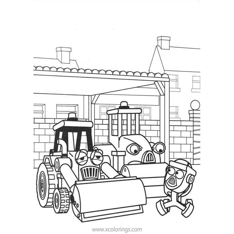 Free Bob The Builder Machines Coloring Pages printable
