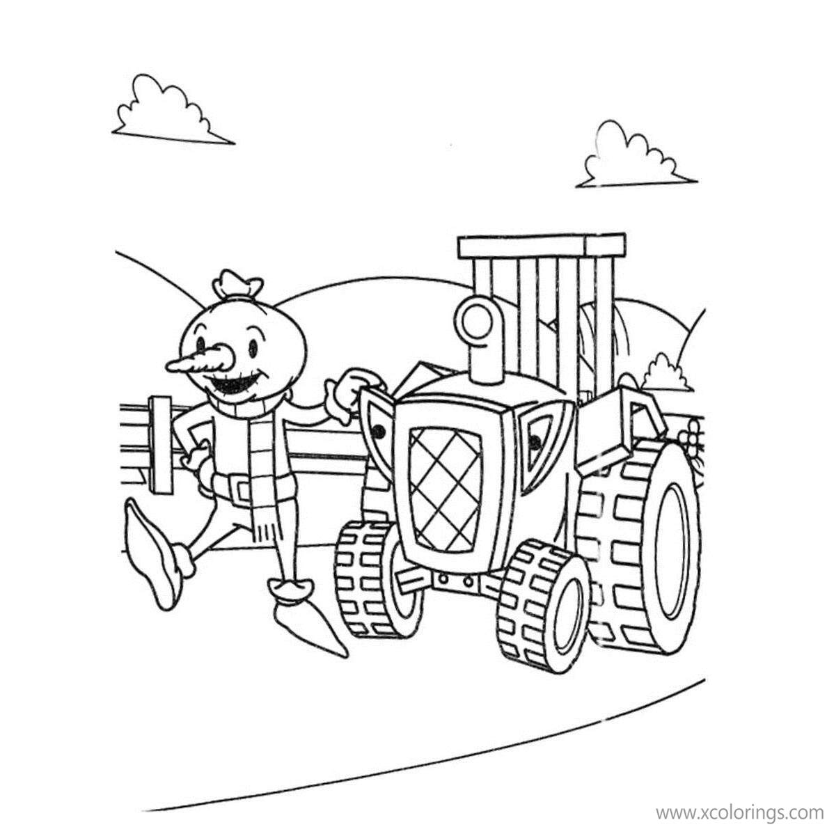 Free Bob The Builder Travis and Spud Coloring Pages printable