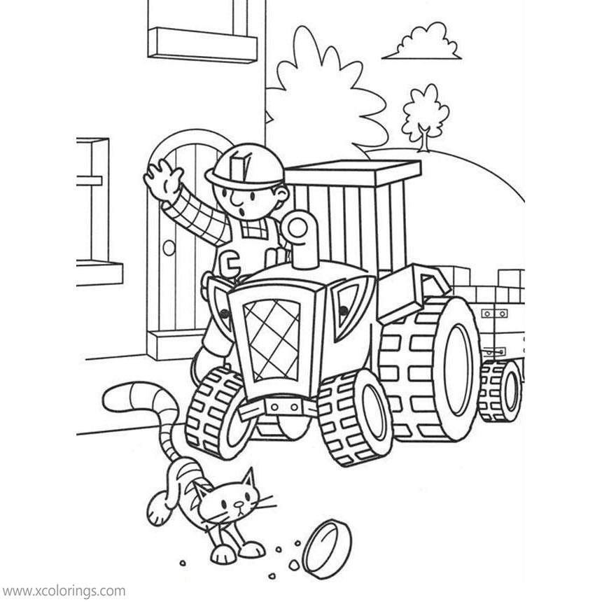 Bob the Builder Coloring Pages Cat Pilchard - XColorings.com