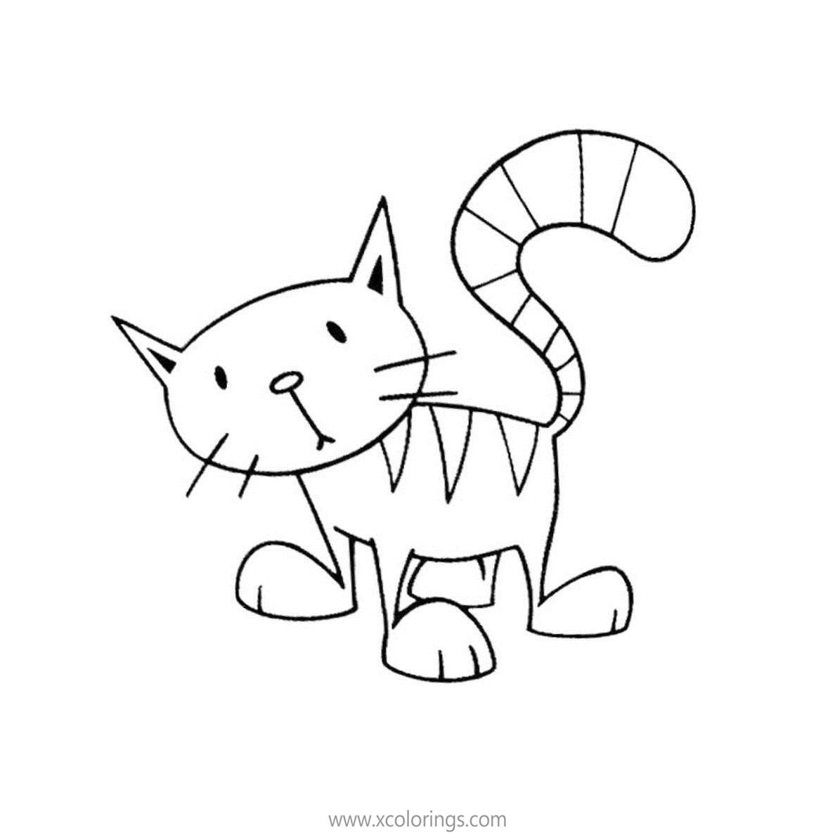 Bob the Builder Coloring Pages Cute Cat Pilchard - XColorings.com