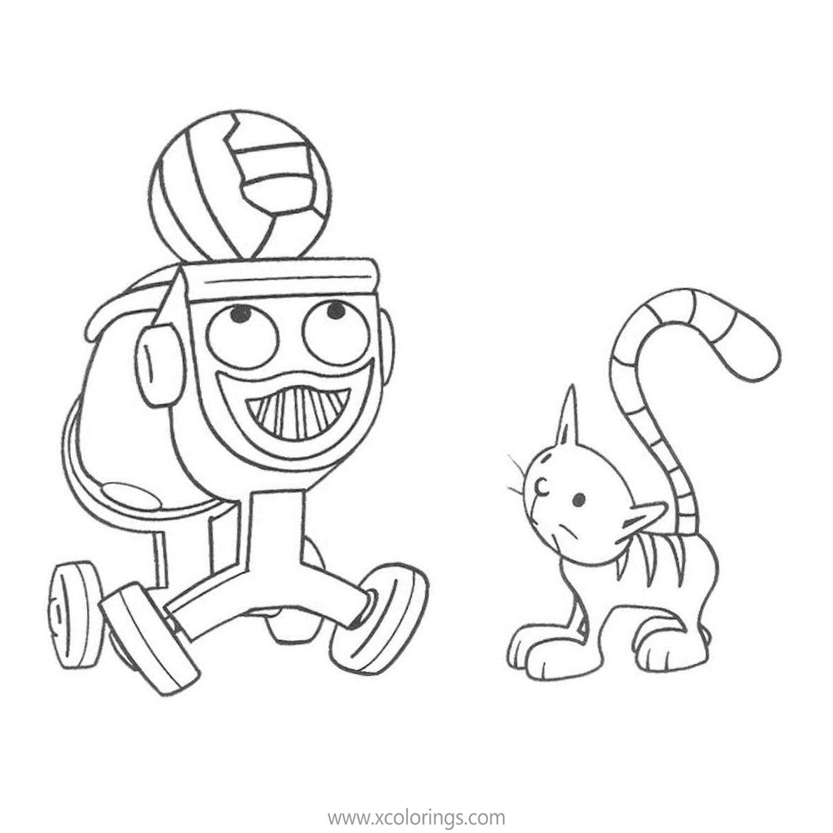 Free Bob the Builder Coloring Pages Dizzy is Playing a Ball printable