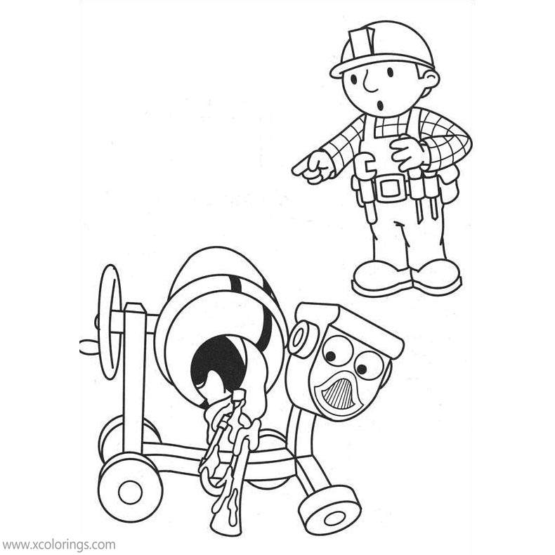 Free Bob the Builder Coloring Pages Dizzy is Working printable
