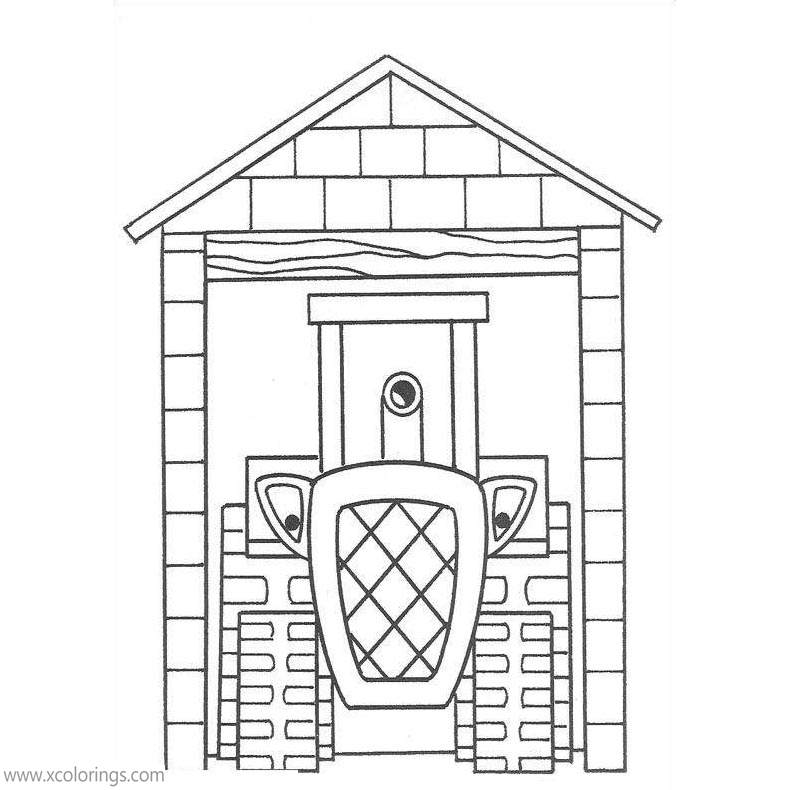 Free Bob the Builder Coloring Pages Garage for Travis printable