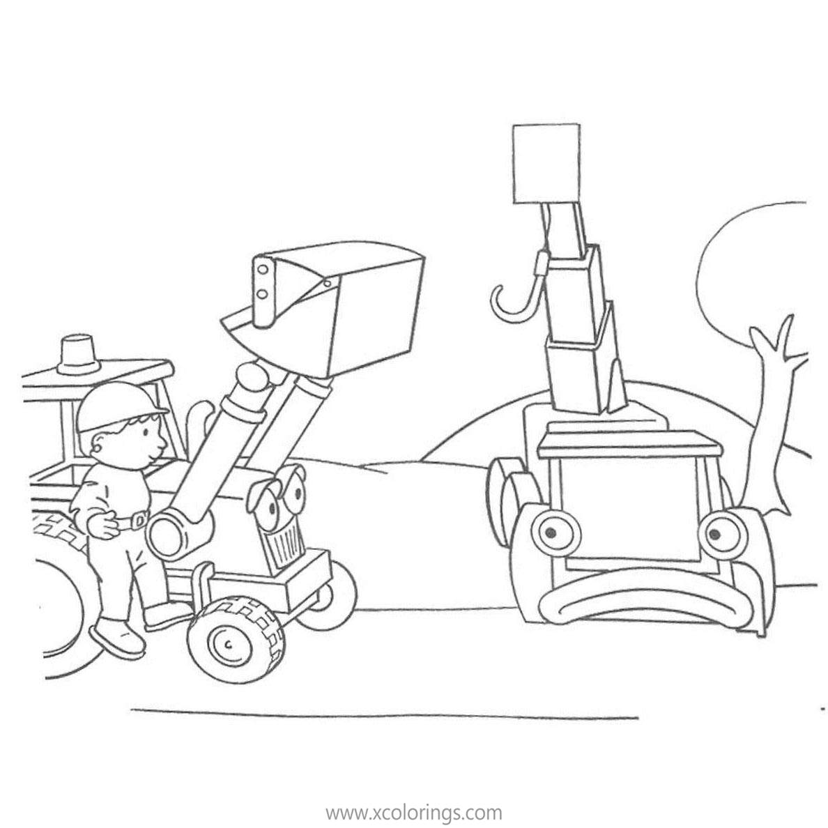 Free Bob the Builder Coloring Pages Lofty Needs Help printable